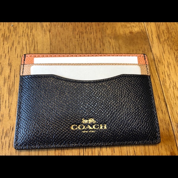 Coach Handbags - Coach card case in color block